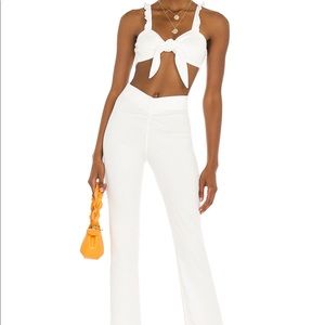 Camila coelho spohia white two piece set